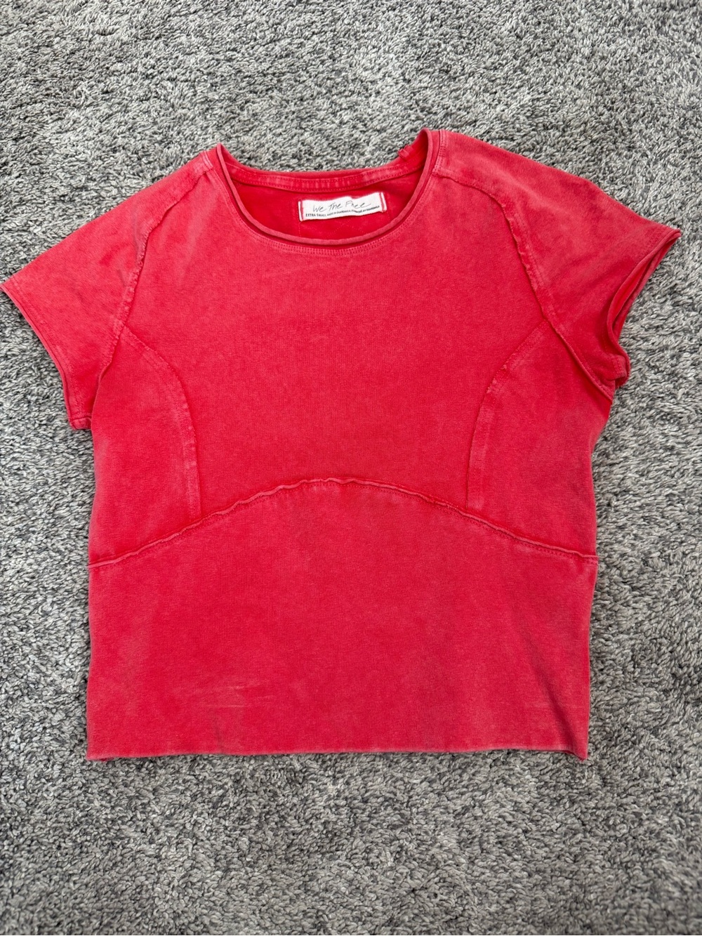 We The Free Red Short Sleeve Top Size xs